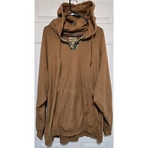 Vintage Wear Guard Hoodie Mens Size 2XL Brown Workwear Button Plaid Enclosure